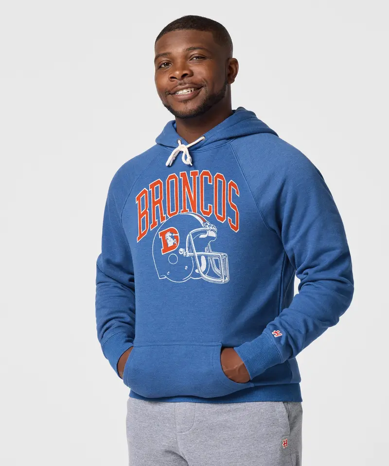 Denver Broncos Helmet Retro Hoodie 3