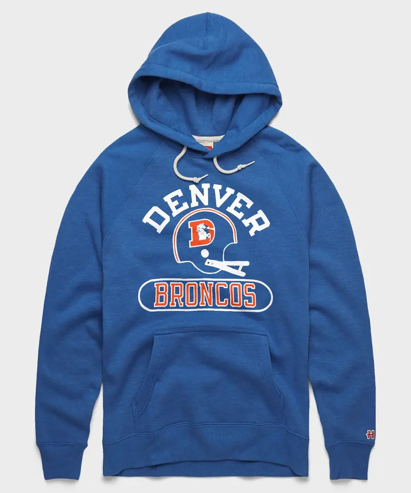 Denver Broncos Throwback Helmet Hoodie 1