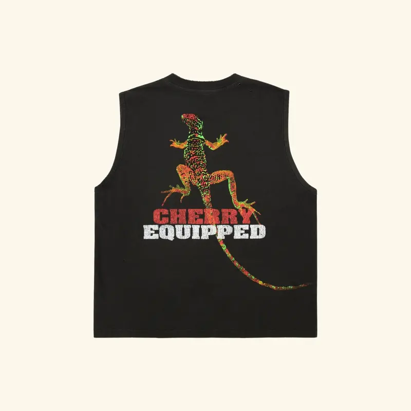 Desert Gecko Running Shirt (Vintage Black) 1