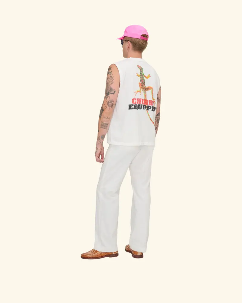 Desert Gecko Running Shirt (Vintage White) 4