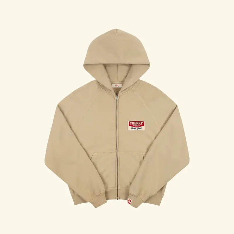 Desert Gecko Zip Up Hoodie (Sand) 1