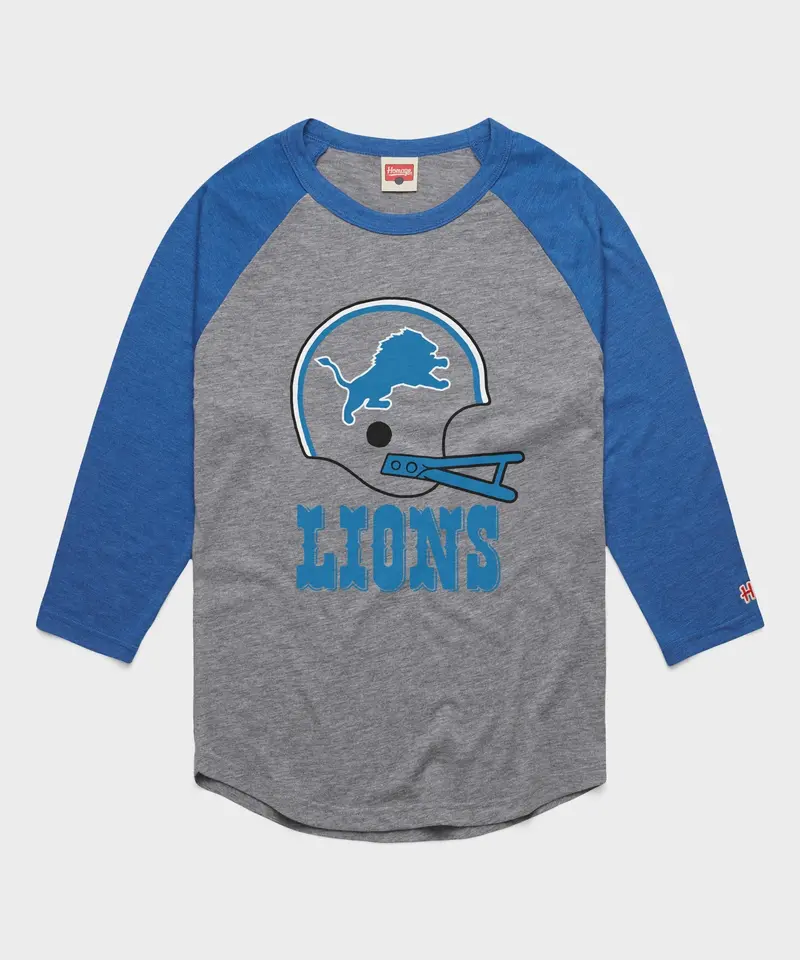 Detroit Lions Big Helmet Raglan 1