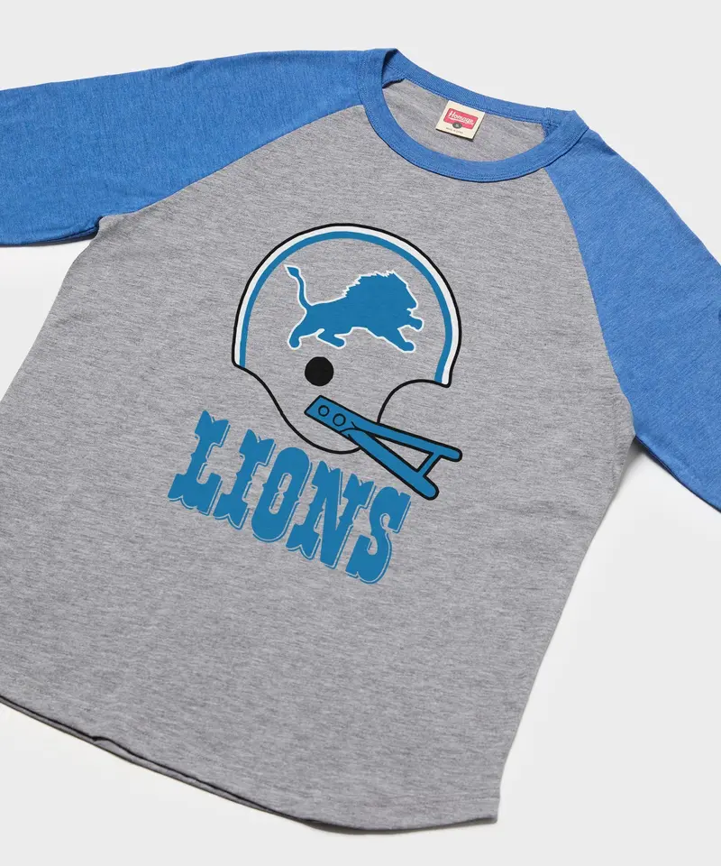 Detroit Lions Big Helmet Raglan 2