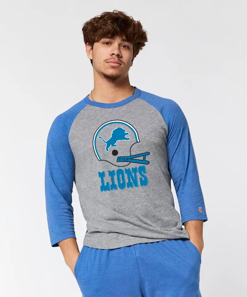 Detroit Lions Big Helmet Raglan 3
