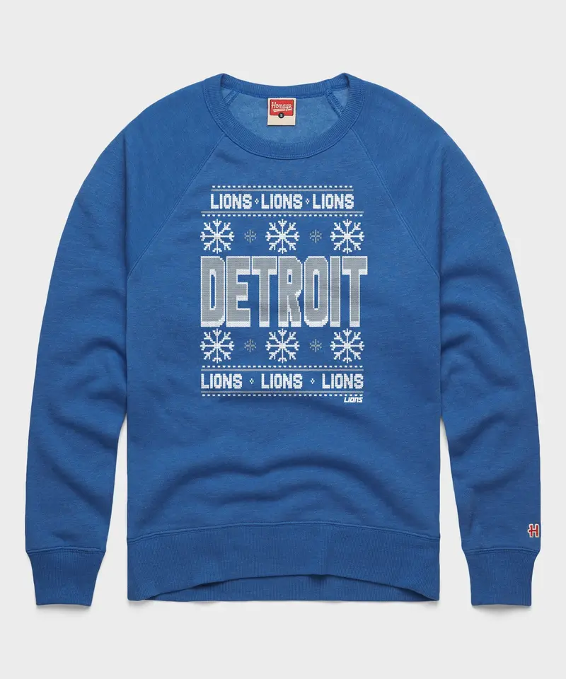 Detroit Lions Holiday Crewneck 1