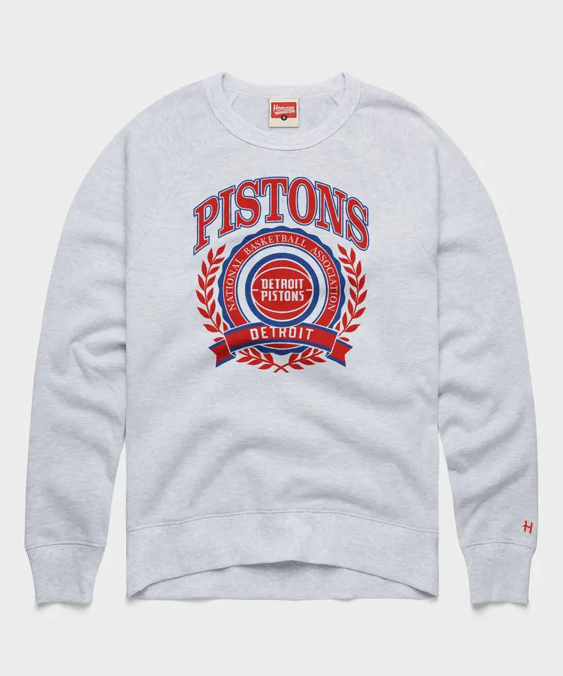 Detroit Pistons Crest Crewneck 1