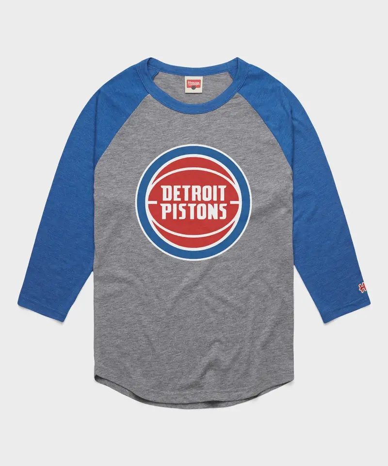 Detroit Pistons Logo Raglan 1