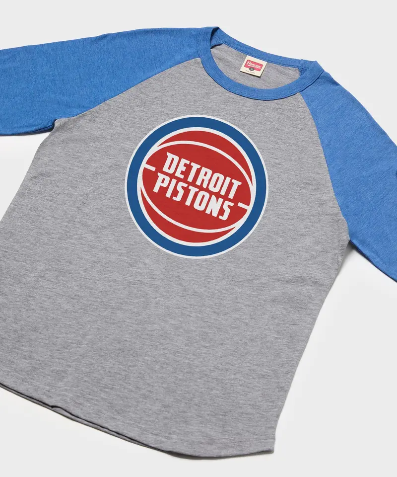 Detroit Pistons Logo Raglan 2