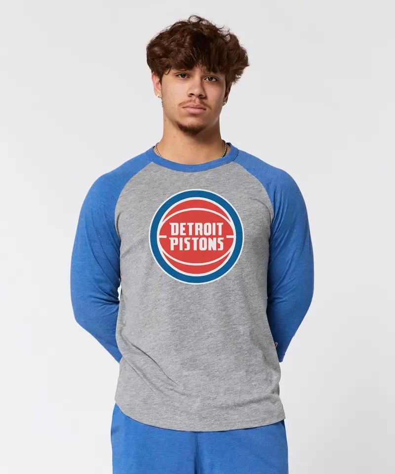 Detroit Pistons Logo Raglan 3