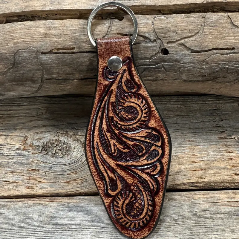 Distressed Leather Key Chain 1