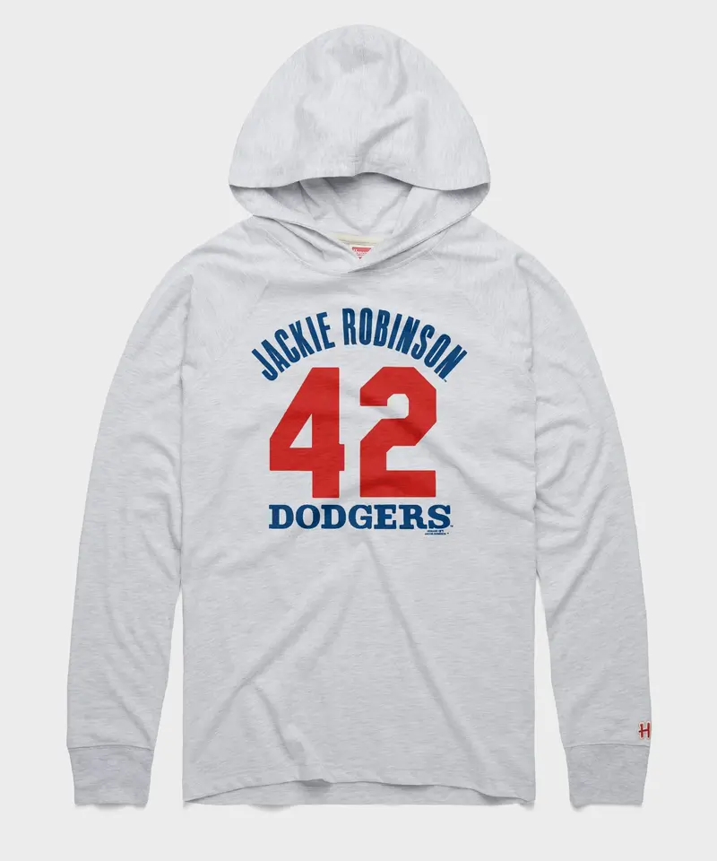 Dodgers Jackie Robinson 42 Lightweight Hoodie 1