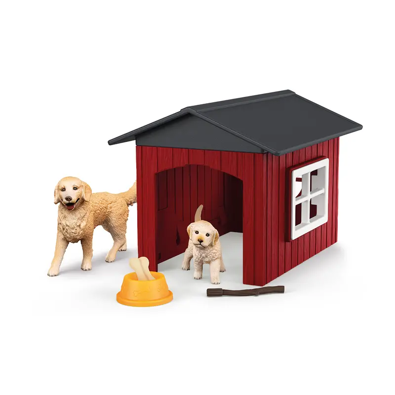 Dog Kennel With Golden Retriever 1