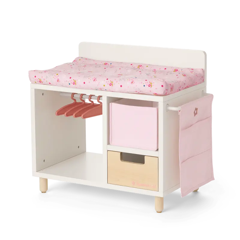 Dots & Blooms Changing Table With Storage 1
