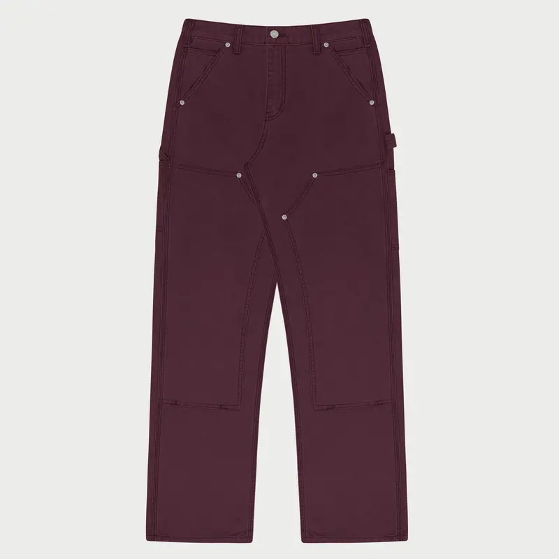 Double Knee Painter Pants (Maroon) 1