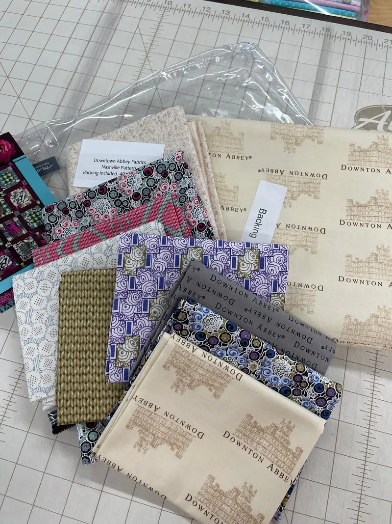 Downton Abbey Fabrics & Backing Fabric / Vr Nashville Pattern 40 X 53 Kit Includes Fabric, Binding, Backing & Pattern. 1