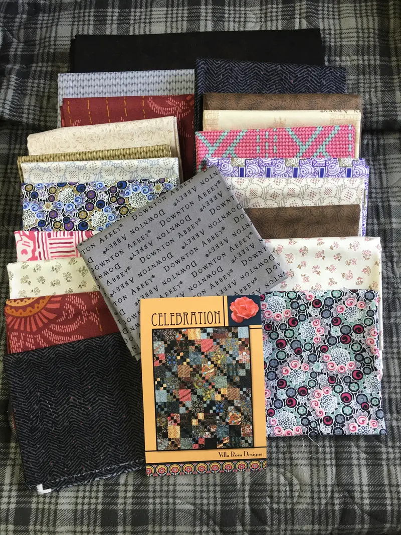 Downton Abbey Fabrics, Vr Celebration Pattern 64 X 80 Kit Includes Fabric, Binding, & Pattern. 1
