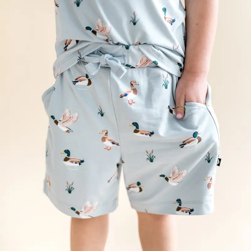 Drawstring Short In Mallard Duck 1