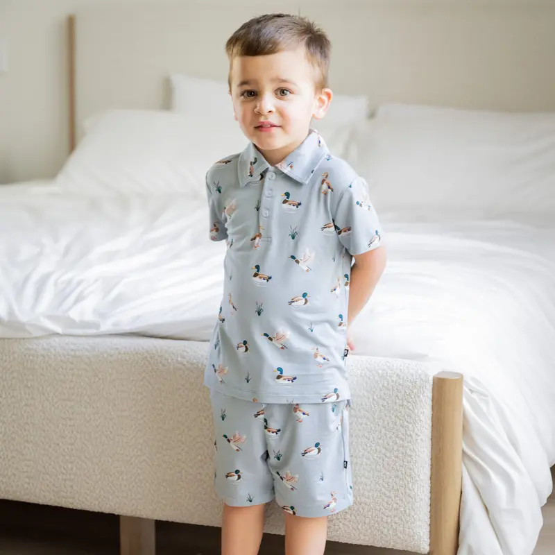 Drawstring Short In Mallard Duck 3