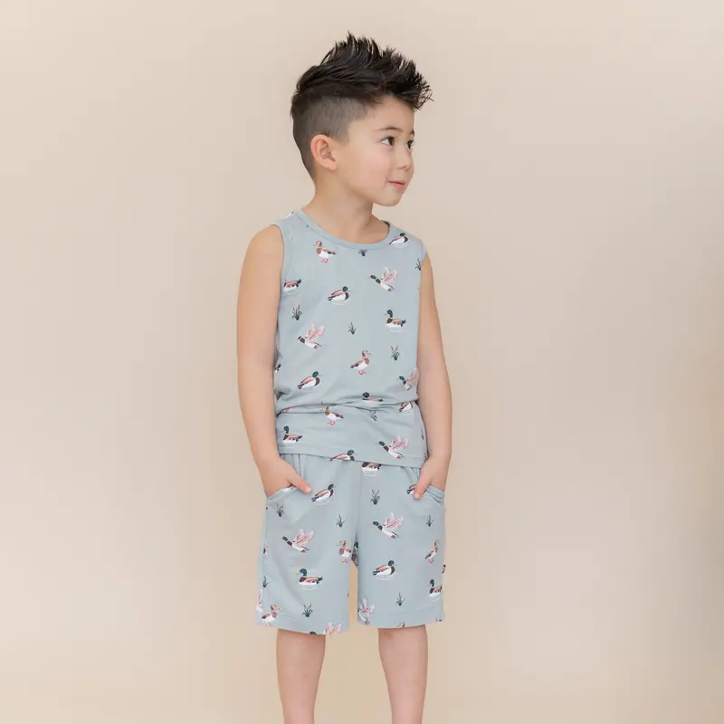 Drawstring Short In Mallard Duck 4