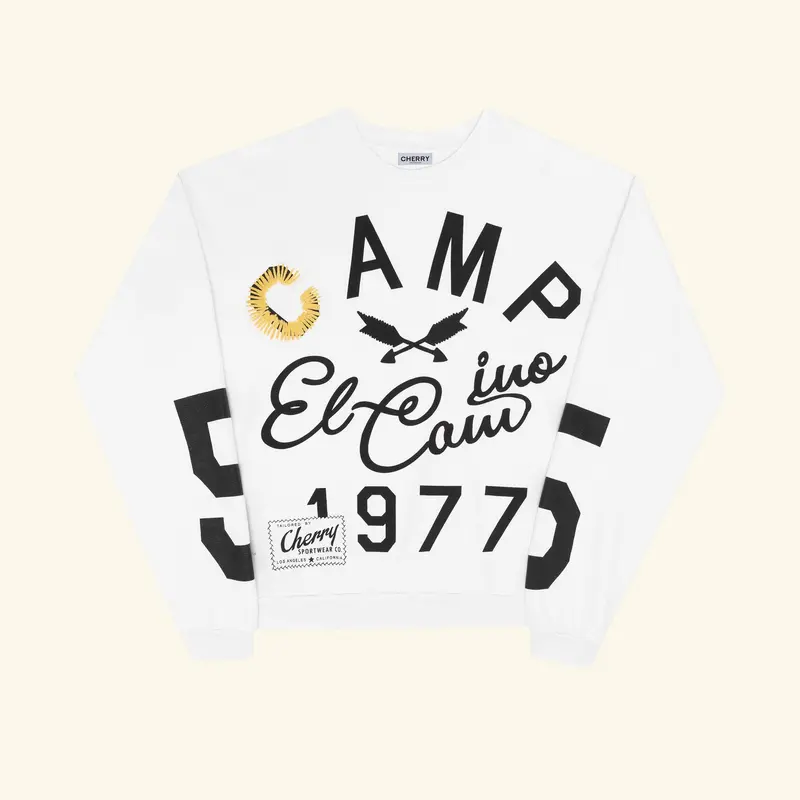 El Cam Midweight Crewneck (White) 1