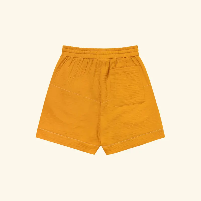 Embroidered Vacation Shorts (Gold) 1