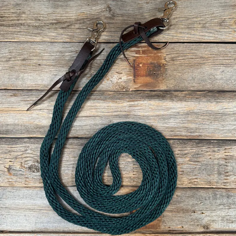 Emerald Nylon Barrel Racing Reins #Nr106 1