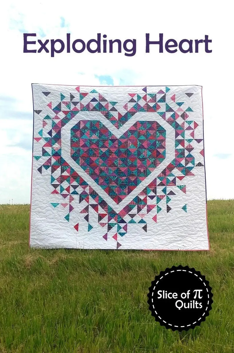 Exploding Heart Quilt Pattern By Pi Quilts | Spq332 1