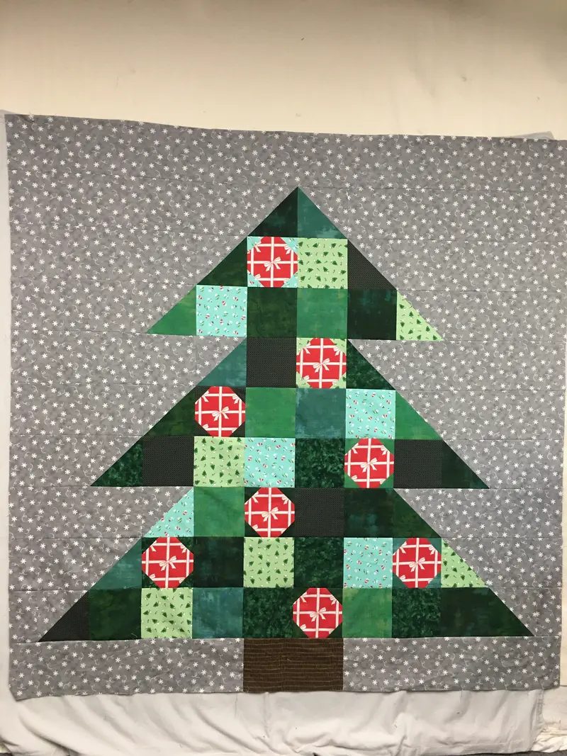 Fa La La Christmas Tree 66 X 66. Kit Includes Fabric, Binding, & Pattern. 1