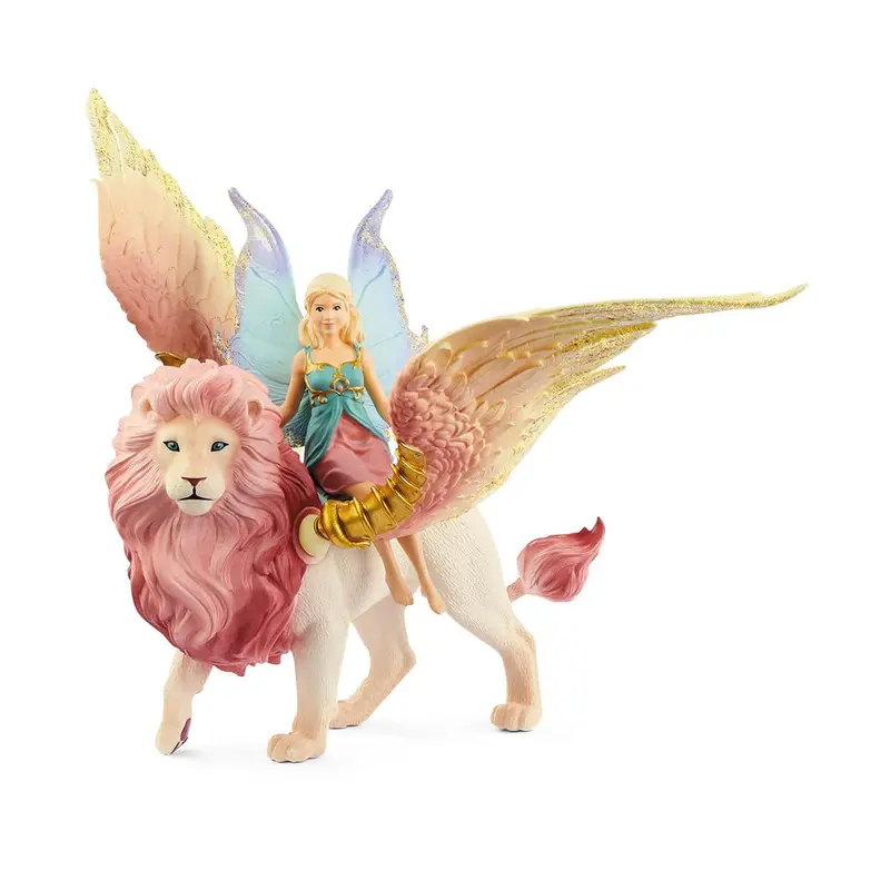 Fairy In Flight On Winged Lion 1