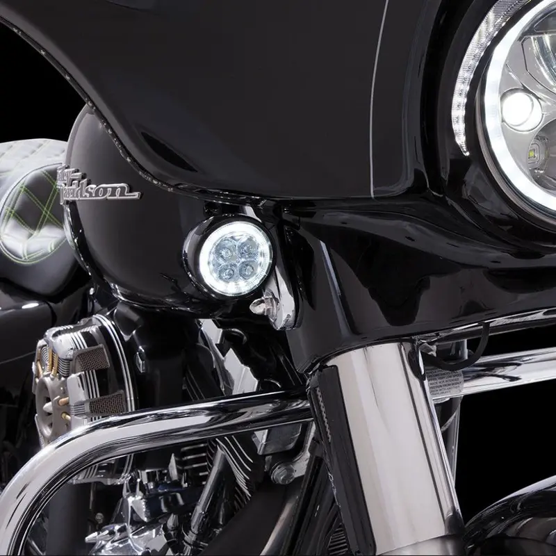 Fang® White Halo Front Signal Light Inserts With Bezel (Dual Circuit) 1