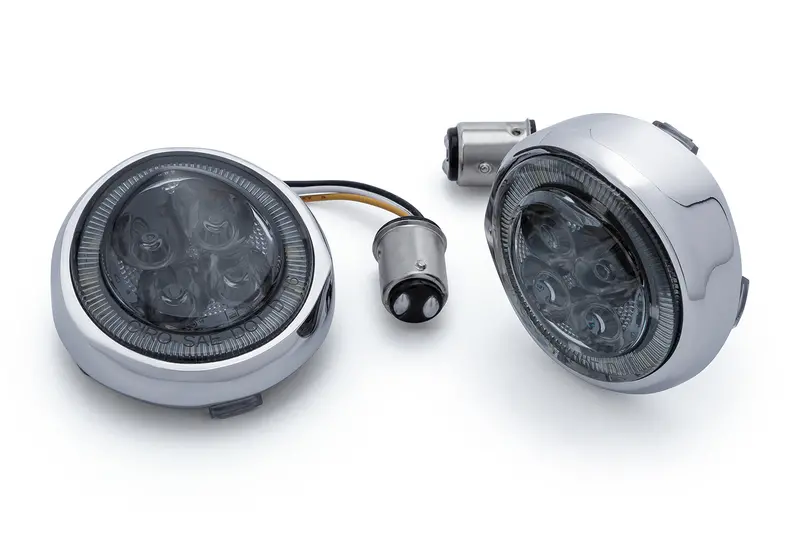 Fang® White Halo Front Signal Light Inserts With Bezel (Dual Circuit) 3