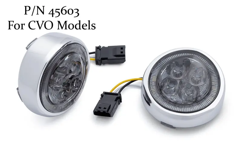 Fang® White Halo Front Signal Light Inserts With Bezel (Dual Circuit) 4
