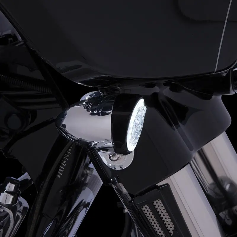 Fang® White Halo Front Signal Light Inserts With Bezel (Dual Circuit) 8
