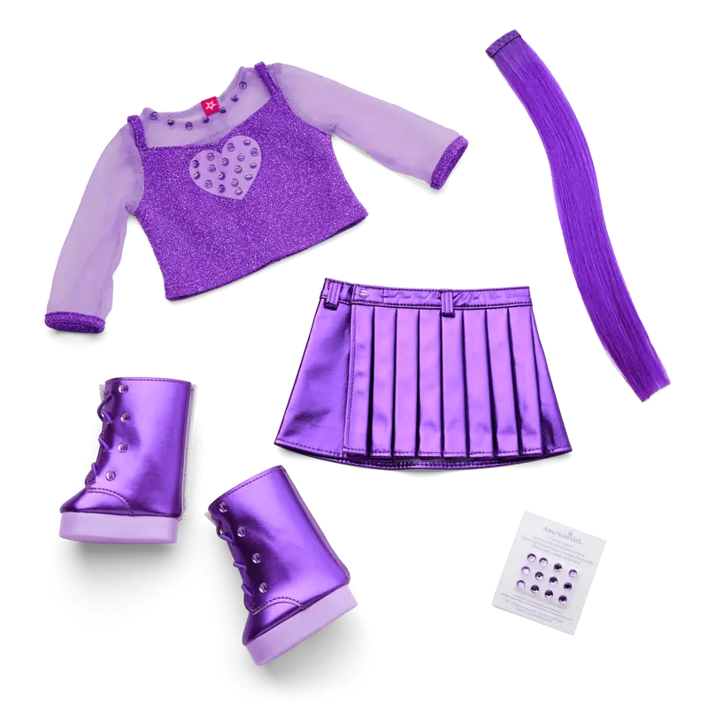 February Amethyst Bliss Outfit For 18-Inch Dolls 1