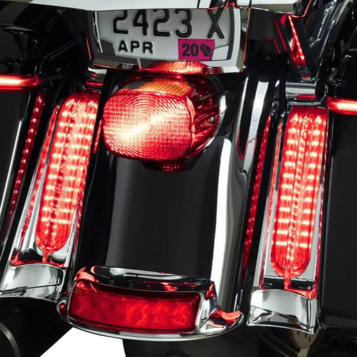 Filler Panel Lights For Limited, Ultra And Road King With All Red Leds 1