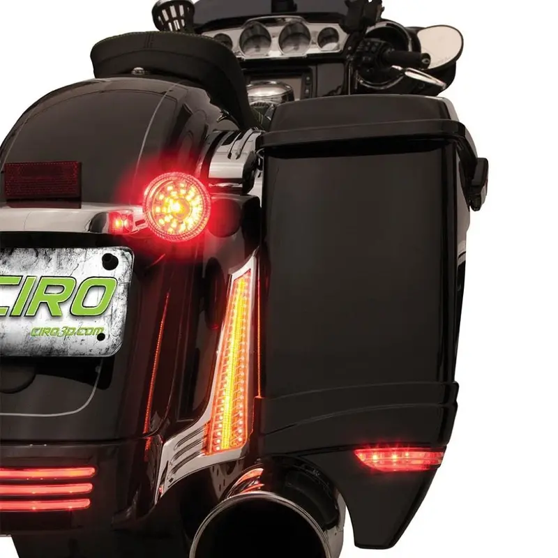 Filler Panel Lights In Chrome For '10-'13 Street Glide / Special, Road Glide Custom 1