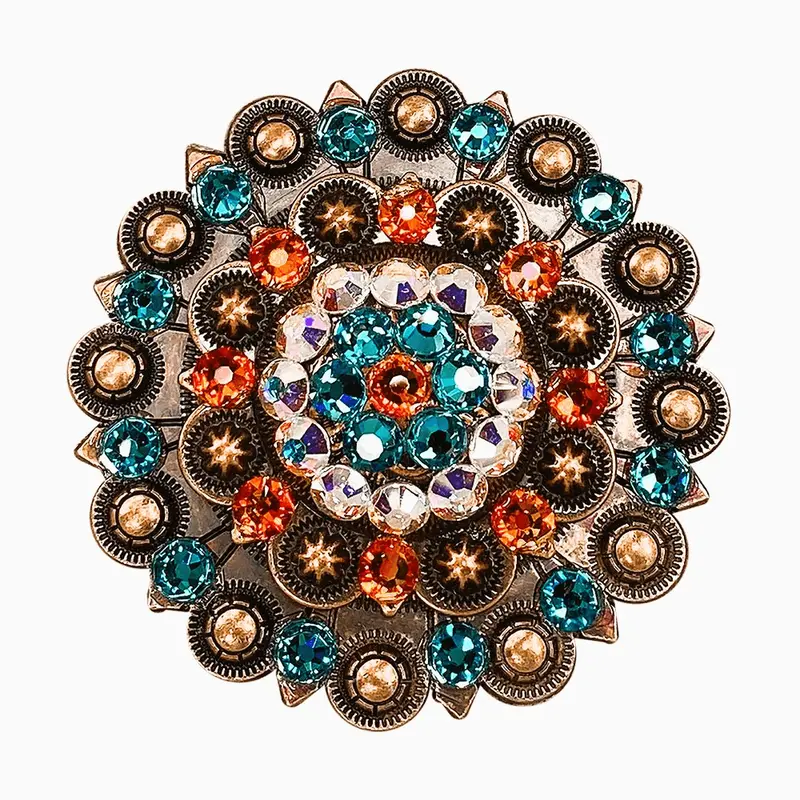 Fire Opal Teal & Ab Copper Berry Jacket European Crystal 1