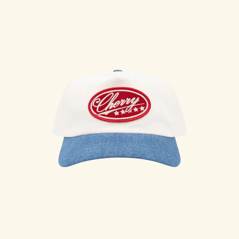 Five Star 5 Panel Hat (White/Denim) 1