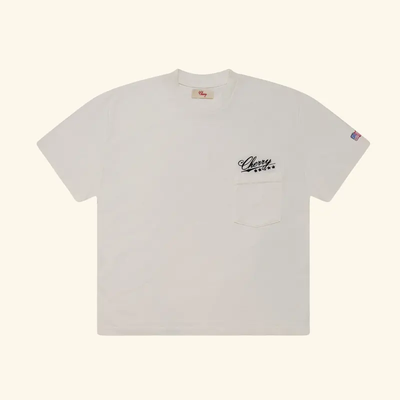 Five Star Boxy Pocket T-Shirt (Vintage White) 1