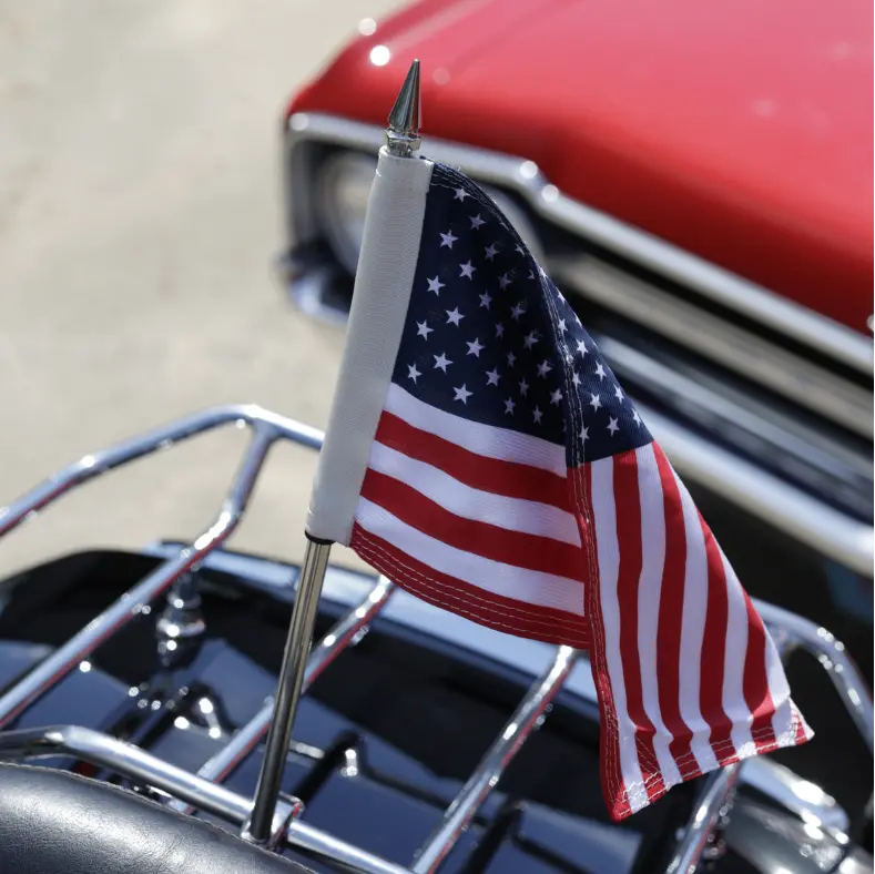 Flag Pole With American Flag 1