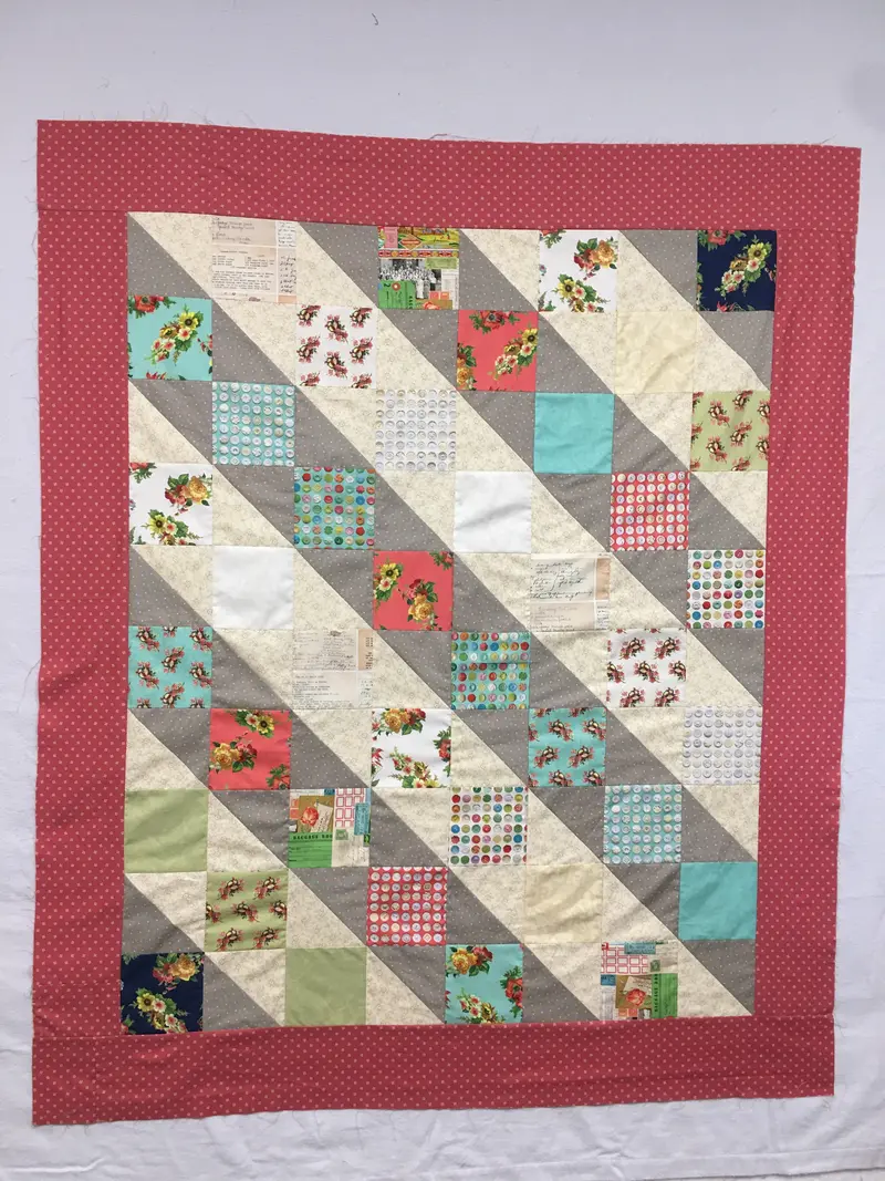 Flea Market Mix Charm Kit, Carefree Pattern / Kit Includes Fabric, Binding, & Pattern. 1