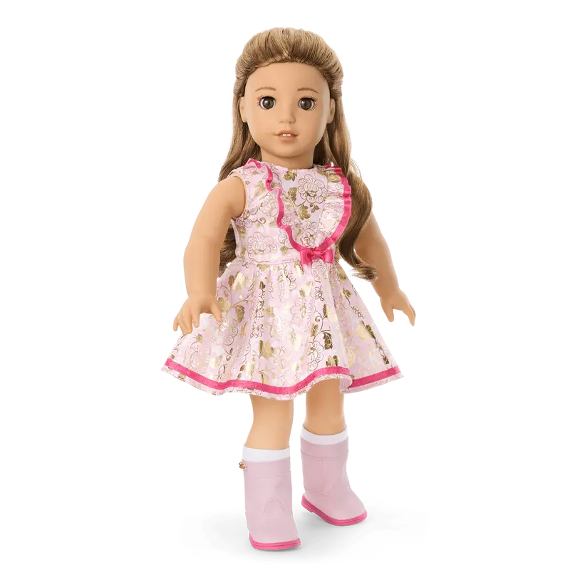 Floral Fashion Outfit For 18-Inch Dolls 1