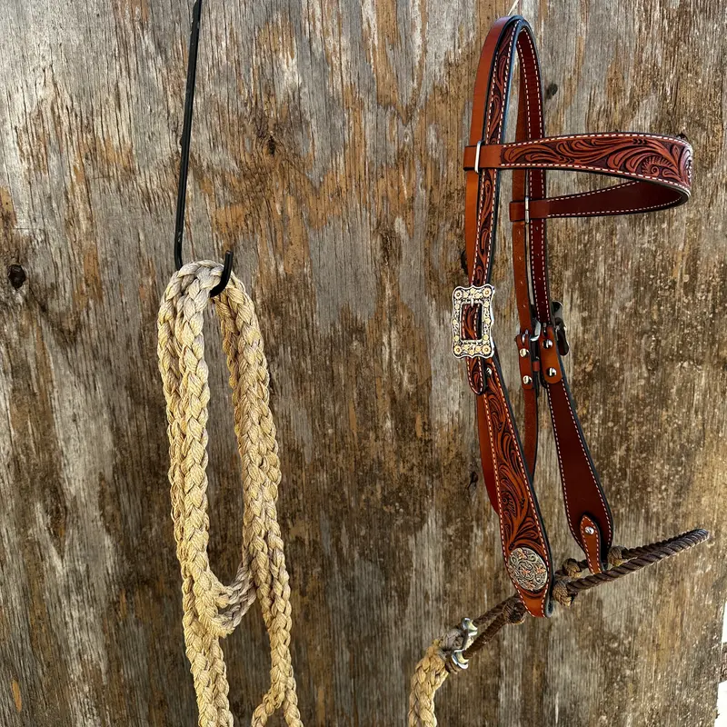 Floral Tooled Buckaroo Loping Hackamore #Lhk102 1