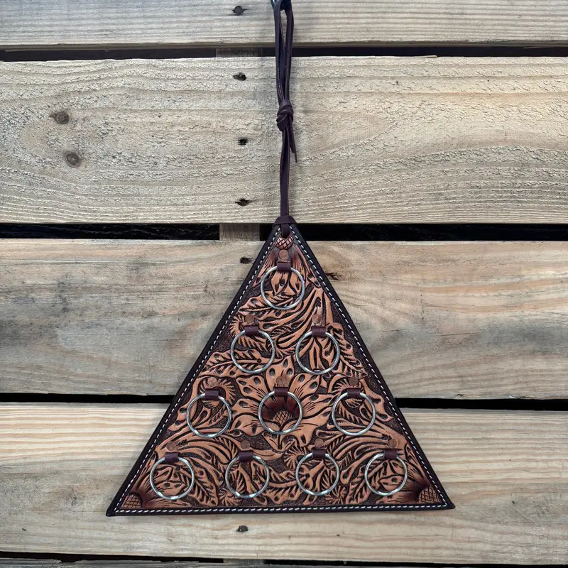 Floral Triangle Leather Wild Rag Hanger #Wrhfl 1