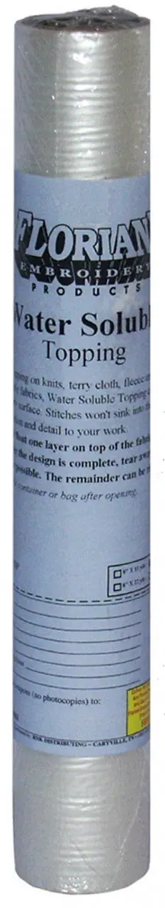 Floriani Ftop1010 Water Soluble 10" X 10 Yds. 1