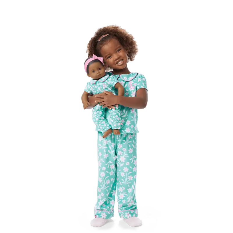 Flower Fun Pjs For Little Girls & Bitty Baby® Dolls 1