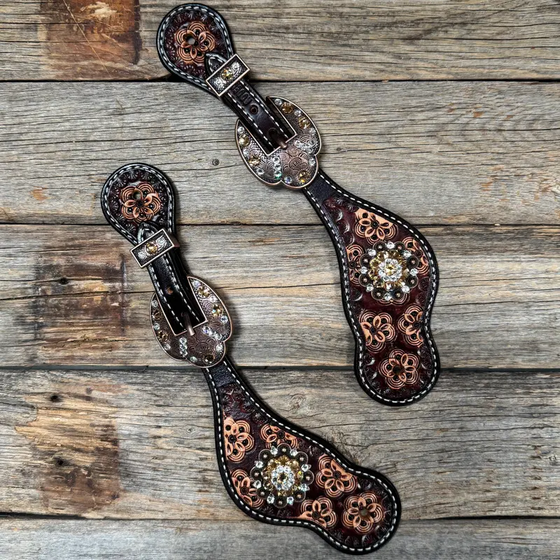 Flower Power Champagne, Clear Spur Straps #Ss120 1