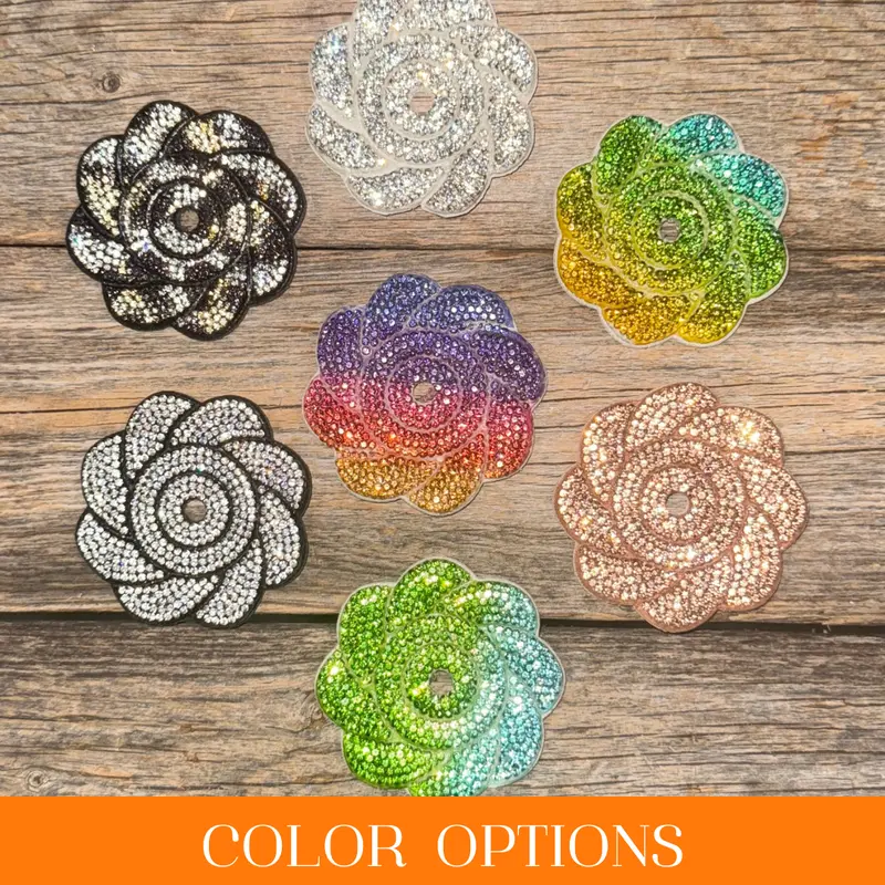 Flower Rhinestone Rosette 1