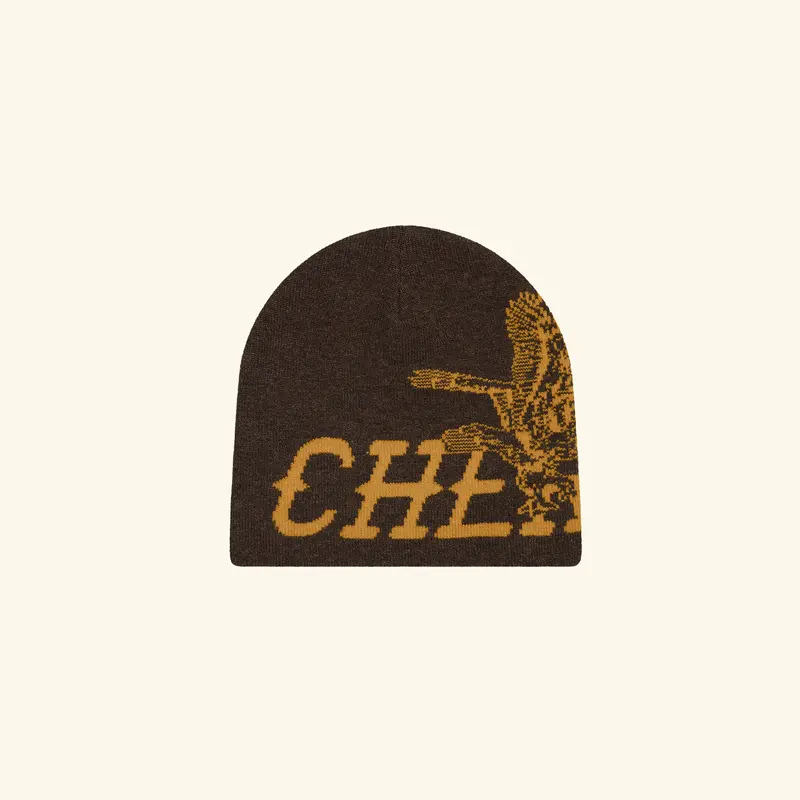 Flying Cherry Skull Cap (Brown) 1