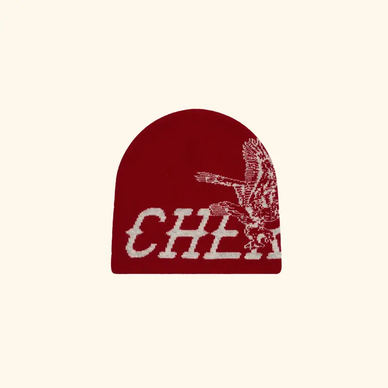 Flying Cherry Skull Cap (Cherry Red) 1
